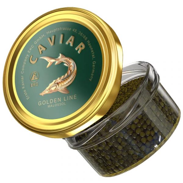 Eršketų ikrai “GOLDEN LINE”  Malossol <em>(Acipenser schrenckii x Huso dauricus)</em> 50g