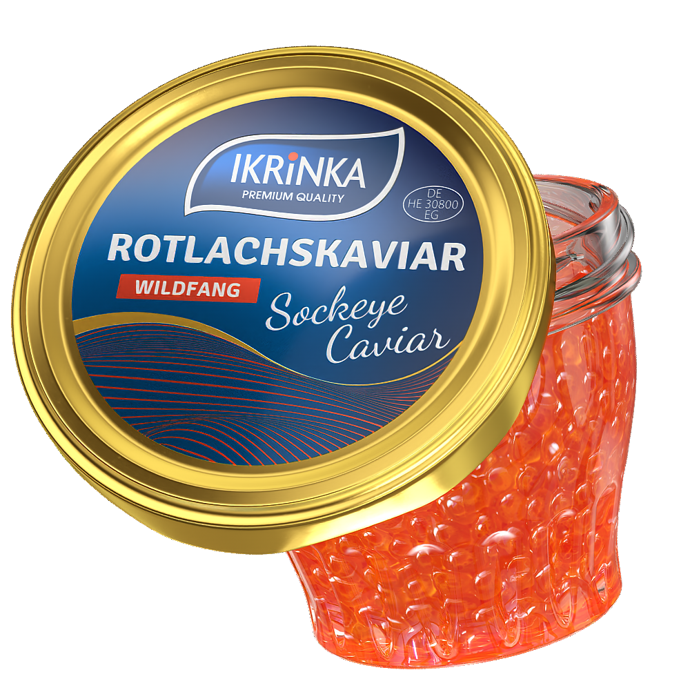 Lašišinių žuvų Nerkų ikrai (Oncorhynchus nerka) 200 g ( stiklas)